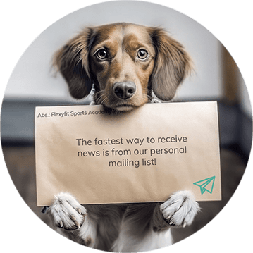 Contact form picture newsletter dog with letter